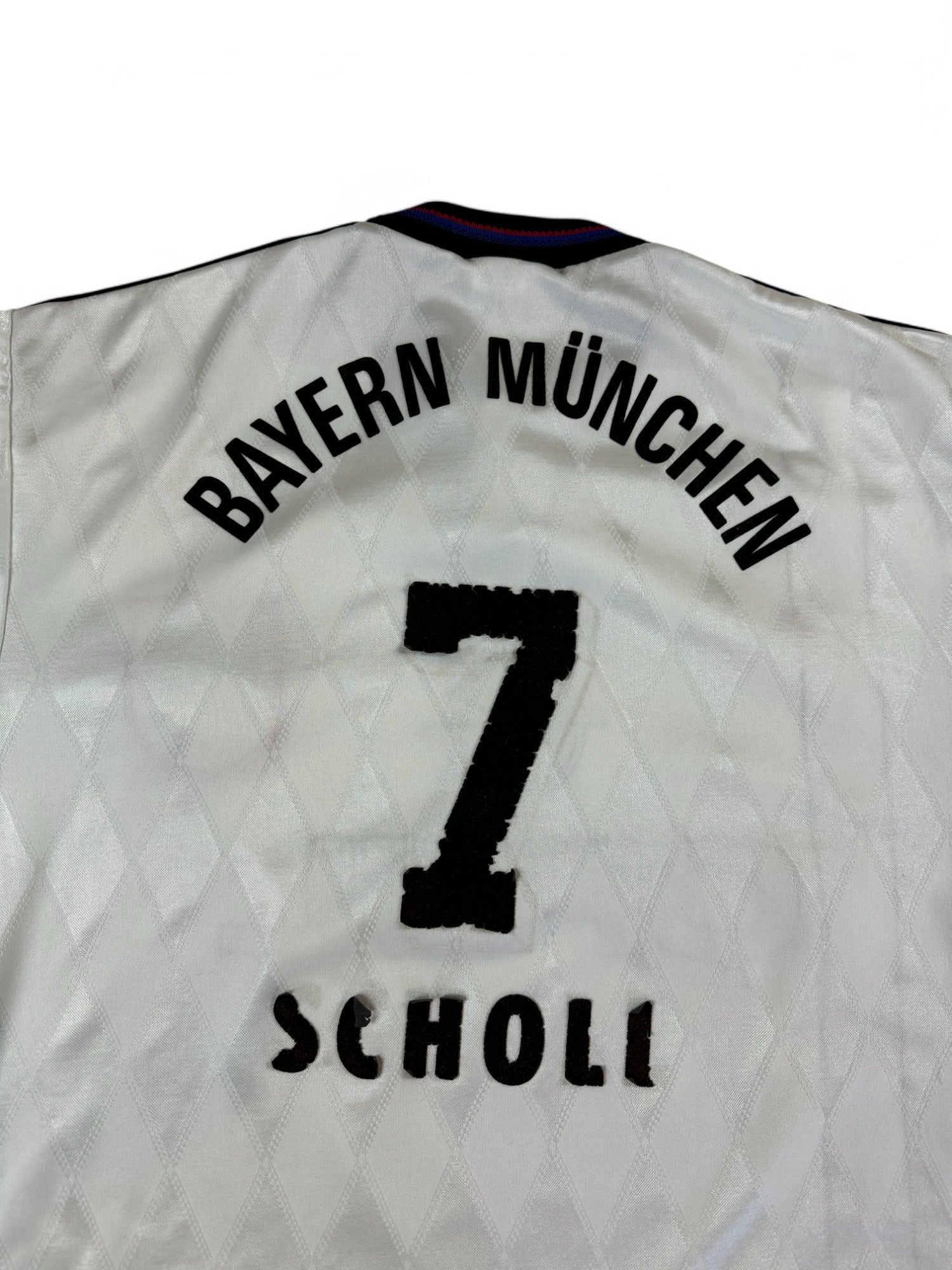 Vintage Adidas Trikot FC Bayern 1996-98 #7 Scholl Opel Weiß L