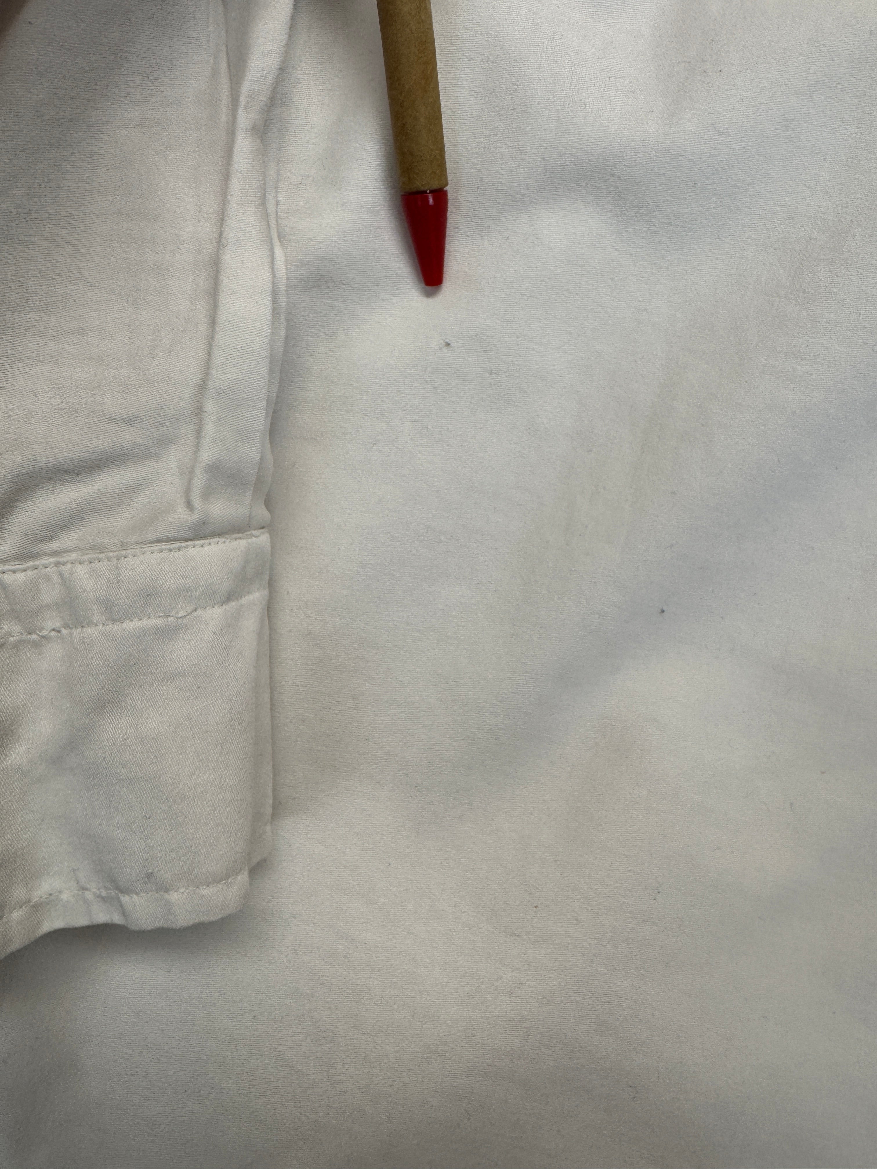 80s Yves Saint Laurent Hemd Flap Pockets Weiß
