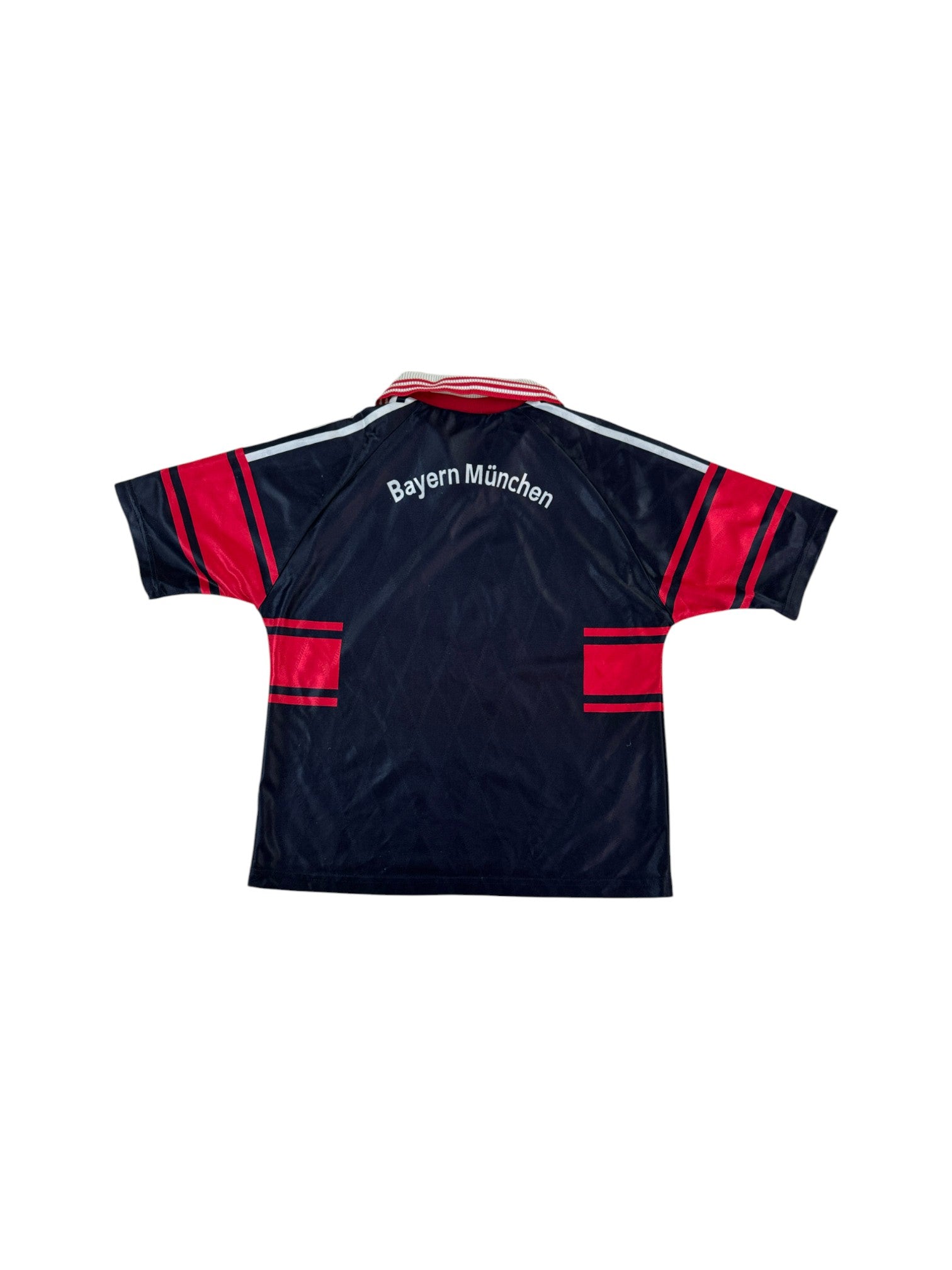 Vintage Adidas Trikot FC Bayern 1997/98 Opel Made In England Schwarz Rot Kinder 152