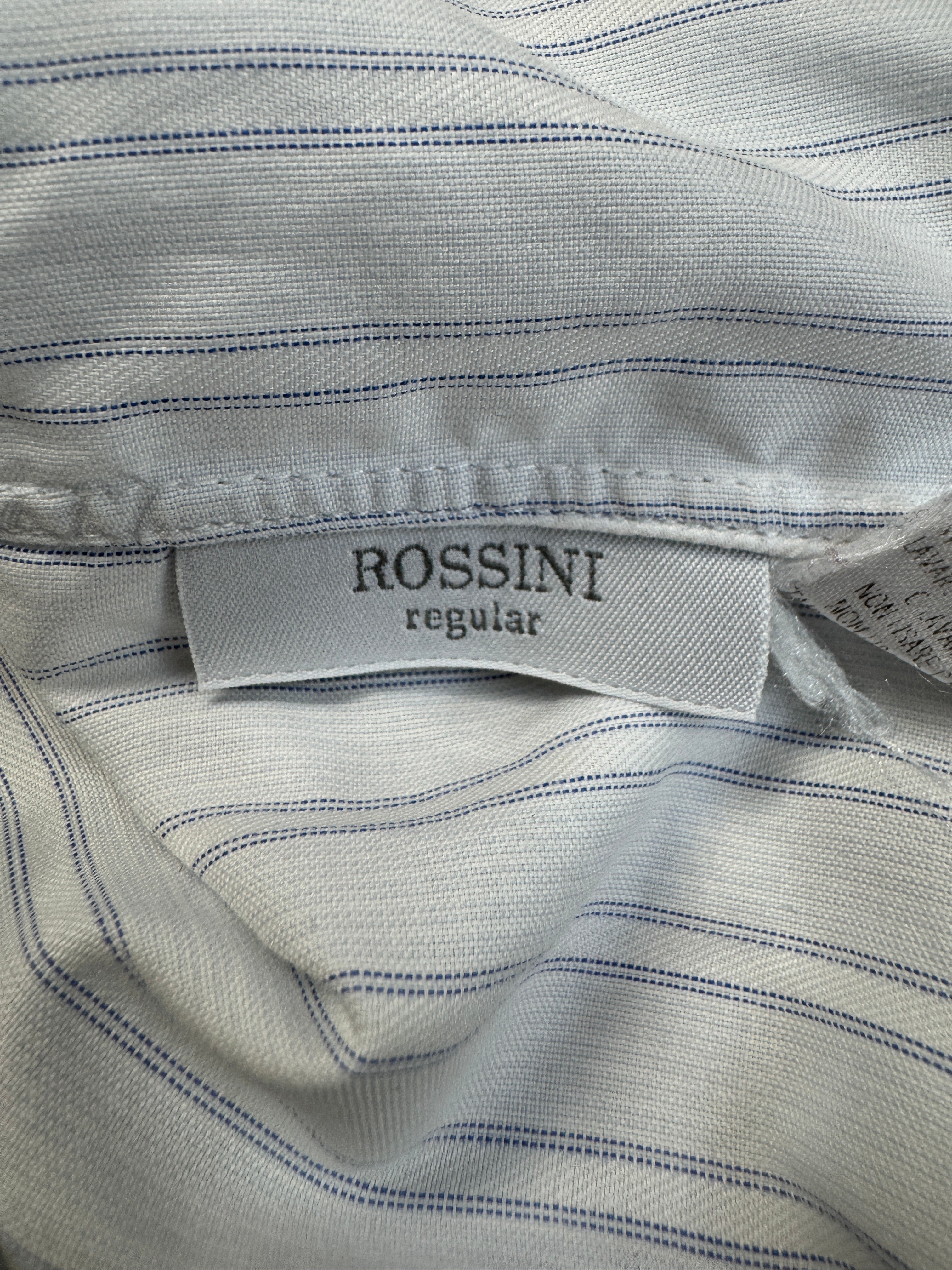 2010s Ermenegildo Zegna Hemd 'Rossini' Gestreift Weiß
