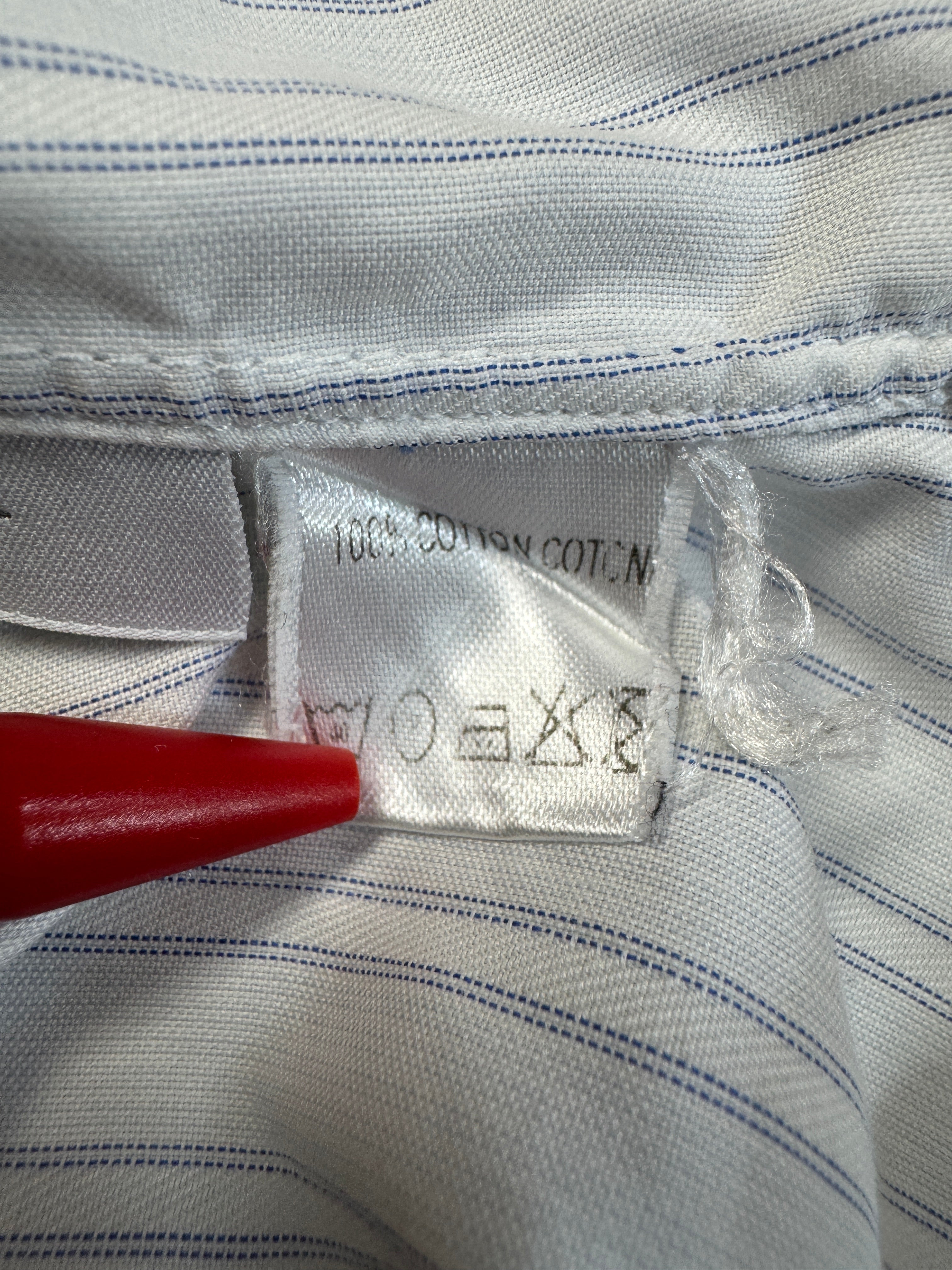 2010s Ermenegildo Zegna Hemd 'Rossini' Gestreift Weiß