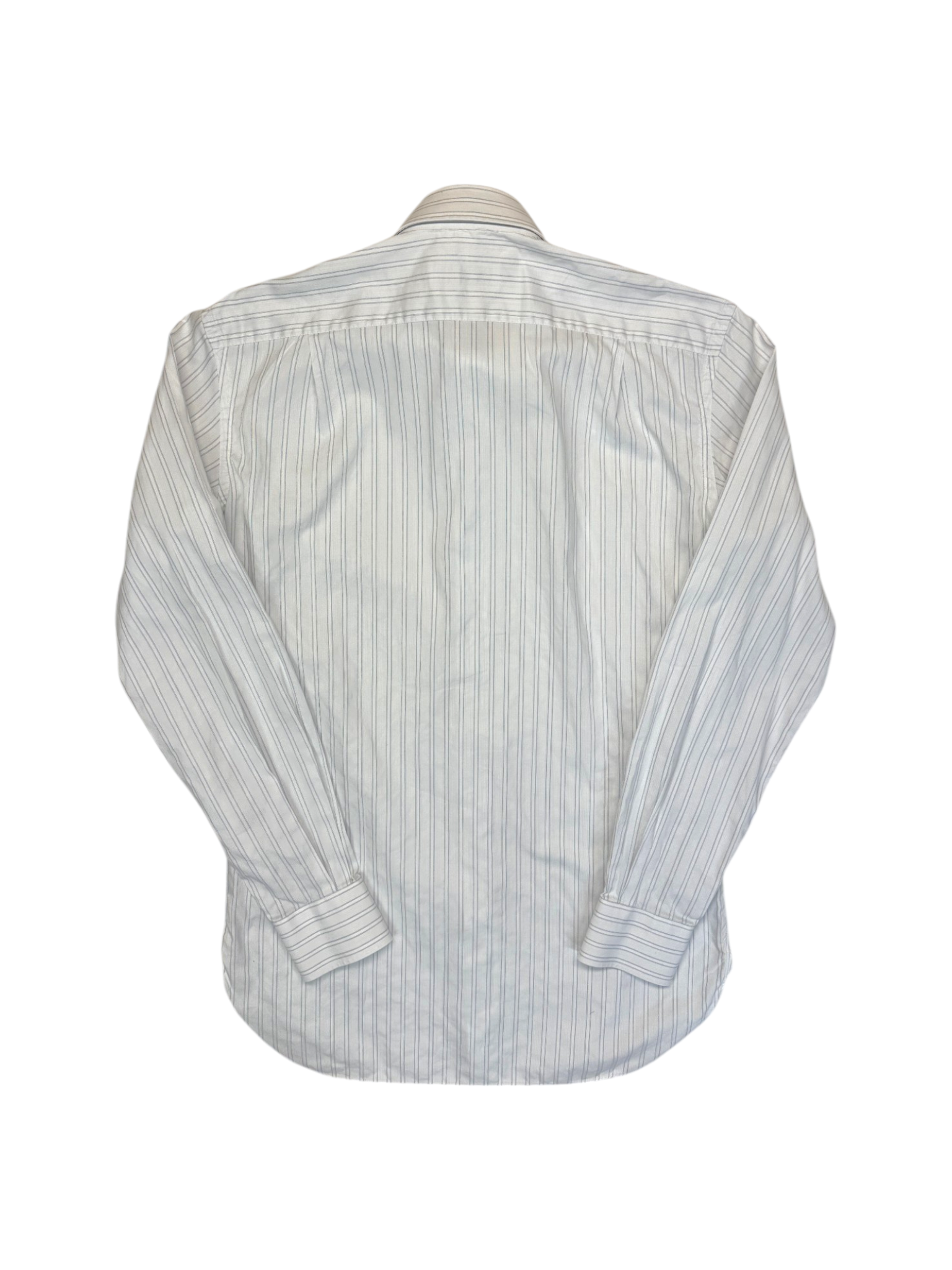 2010s Ermenegildo Zegna Hemd 'Rossini' Gestreift Weiß