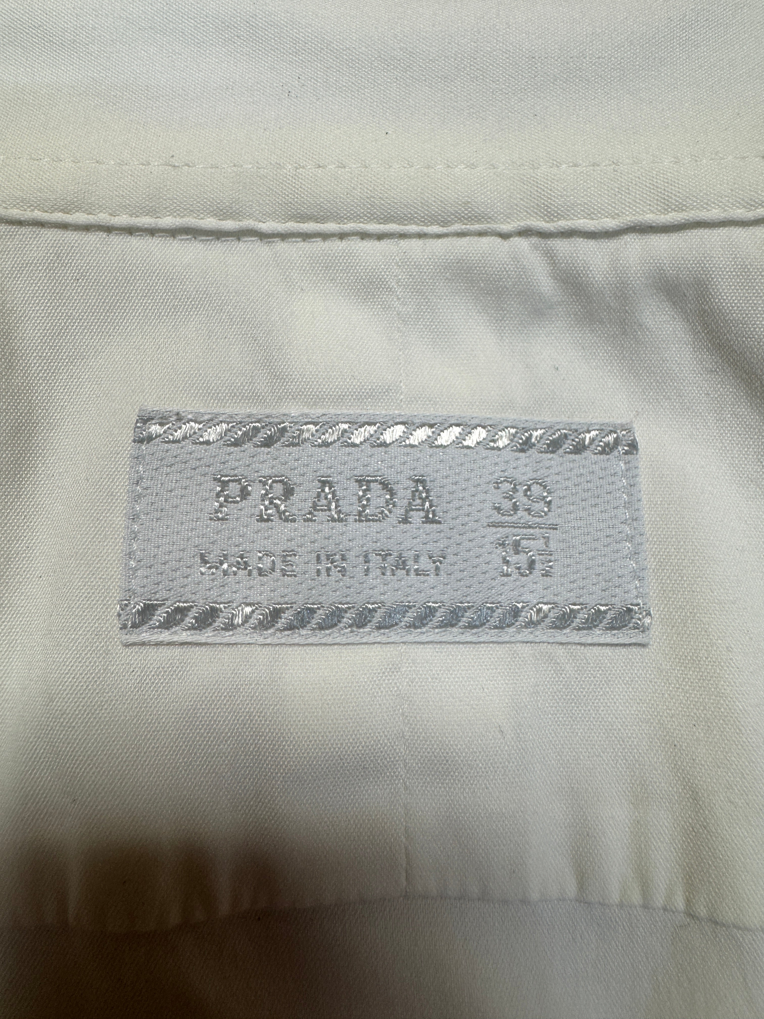 00s Prada Hemd Ombré Weiß