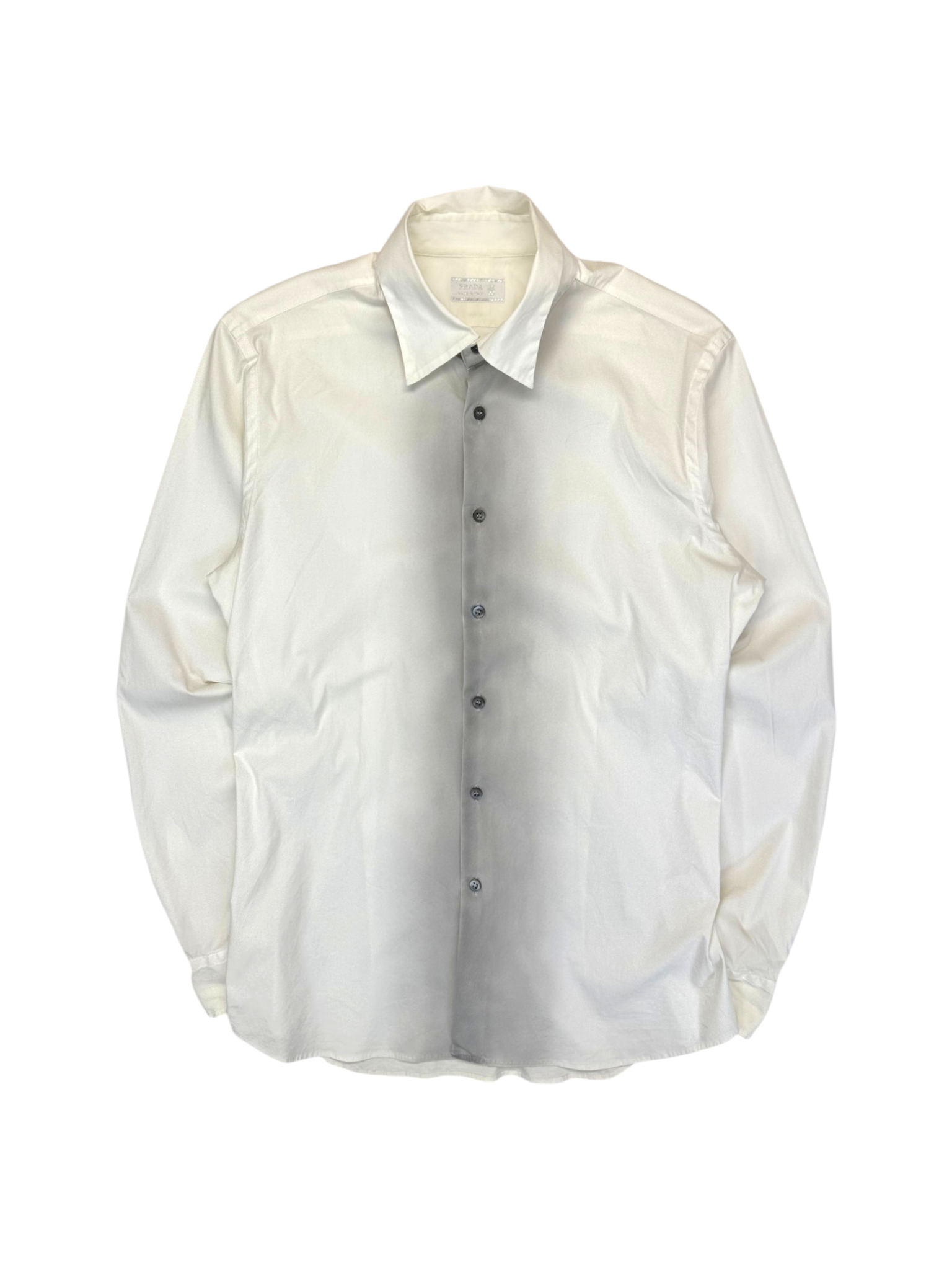 00s Prada Hemd Ombré Weiß