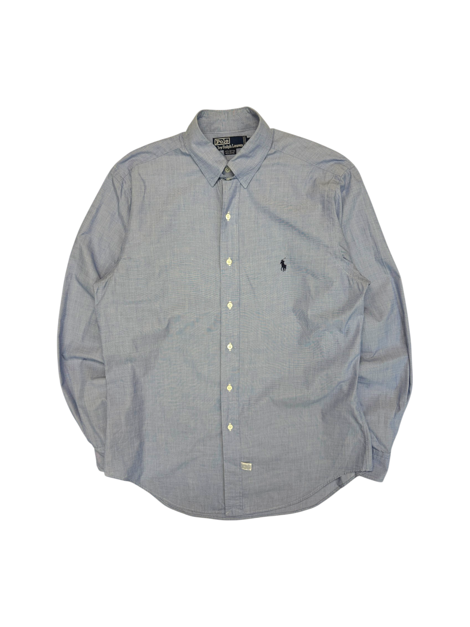 90s Ralph Lauren Hemd Tab Collar Made In Singapore Blau