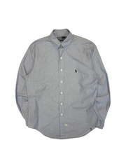 90s Ralph Lauren Hemd Tab Collar Made In Singapore Blau