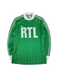 Rare! Vintage Adidas By Ventex Trikot Langarm 80s St Etienne #3 Grün Weiß L