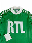 Rare! Vintage Adidas By Ventex Trikot Langarm 80s St Etienne #3 Grün Weiß L