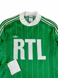 Rare! Vintage Adidas By Ventex Trikot Langarm 80s St Etienne #3 Grün Weiß L