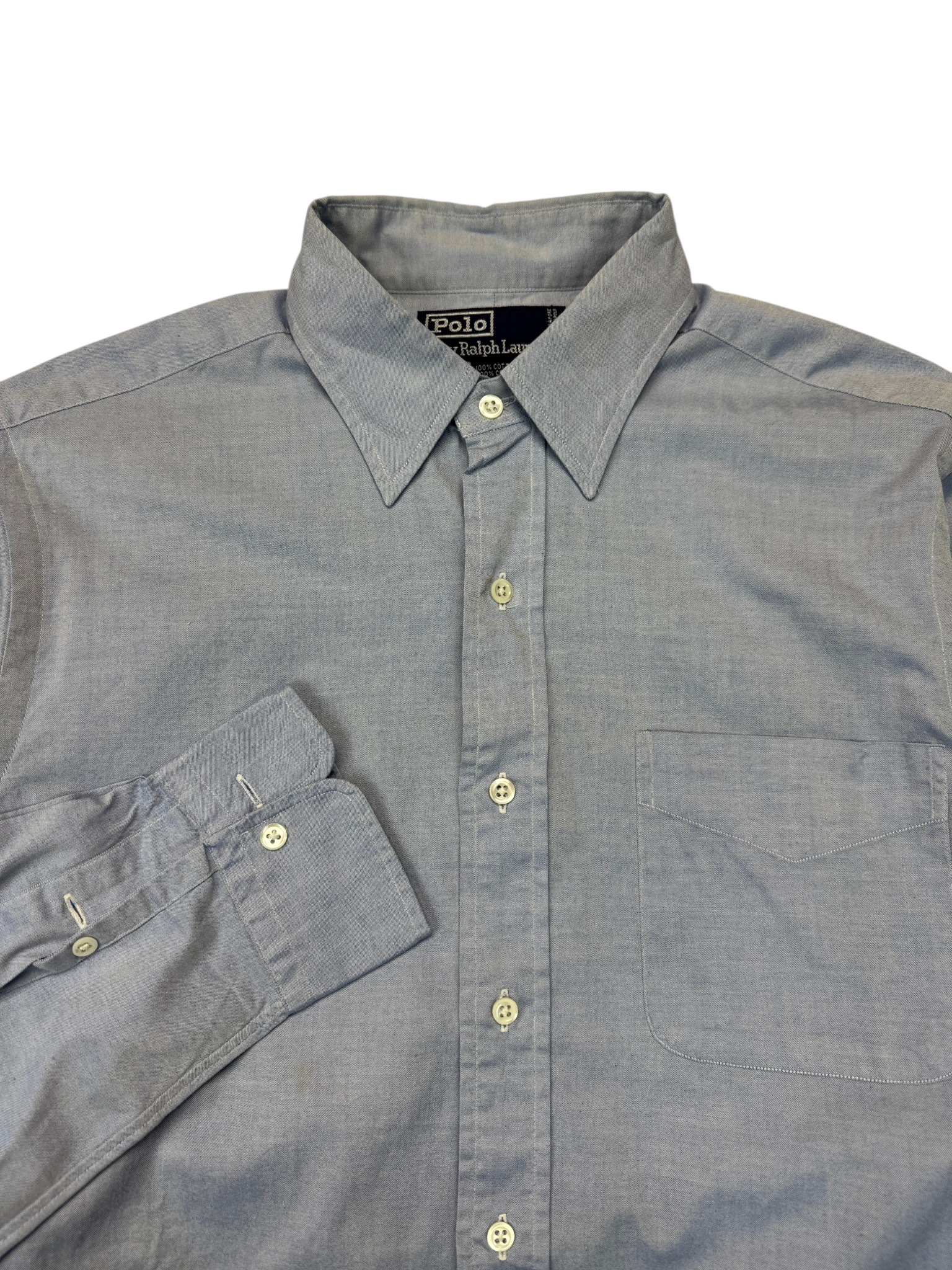 90s Ralph Lauren Hemd Logo-Free Hellblau