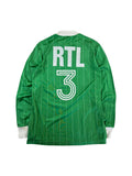 Rare! Vintage Adidas By Ventex Trikot Langarm 80s St Etienne #3 Grün Weiß L