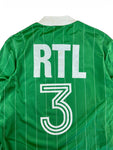 Rare! Vintage Adidas By Ventex Trikot Langarm 80s St Etienne #3 Grün Weiß L