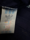 90s Adidas Shirt "Soccer" Mit Mesh Dunkelblau Gelb D6 L