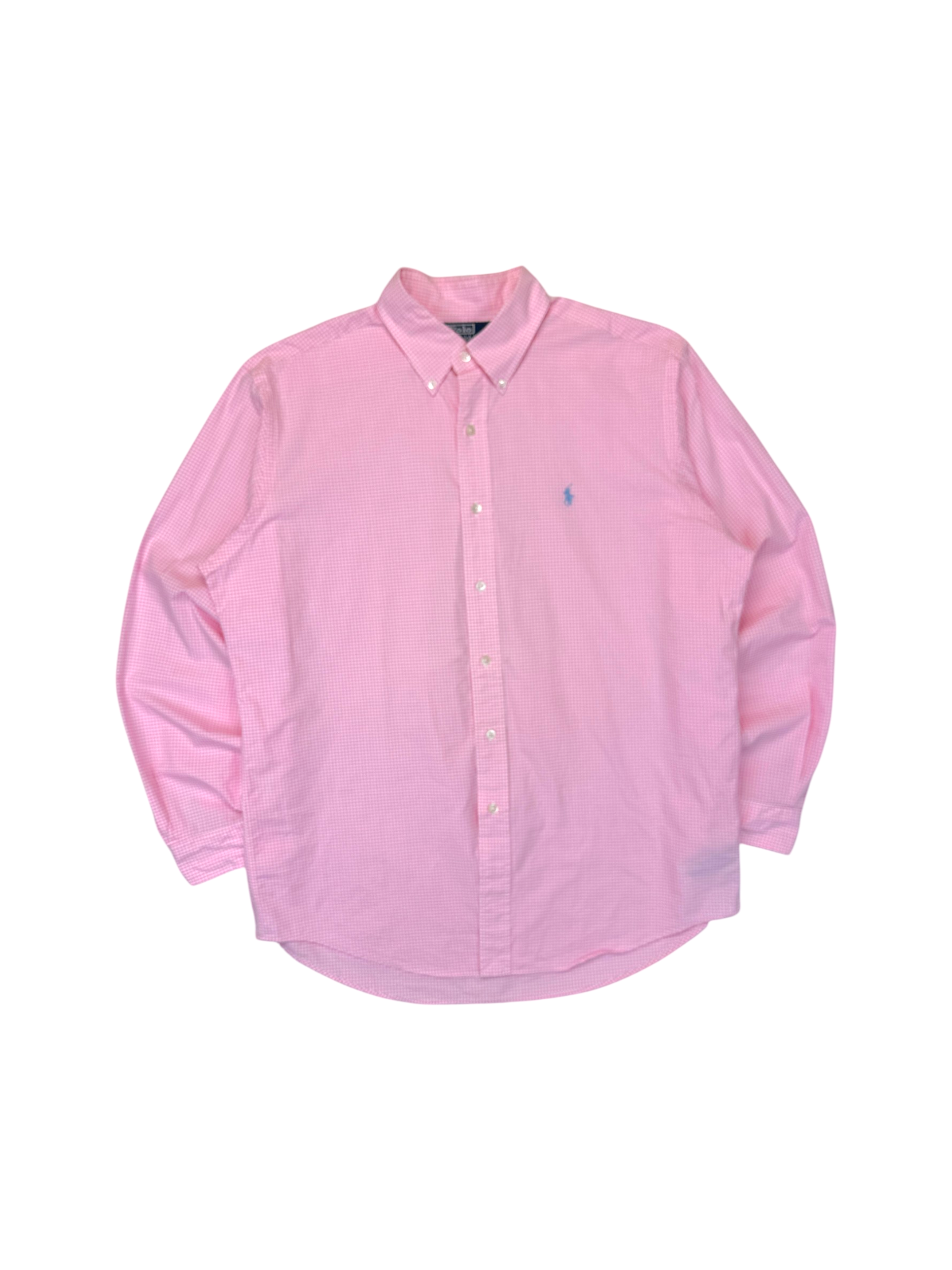 90s Ralph Lauren Hemd Kariert Made In Hong Kong Rosa
