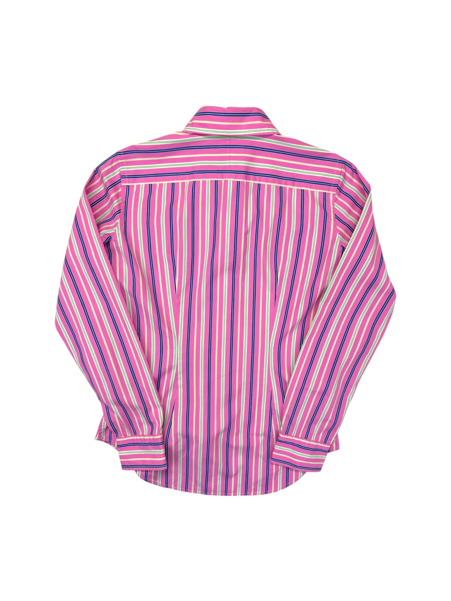 00s Ralph Lauren Damen Hemd Slim Fit Gestreift Rosa Blau