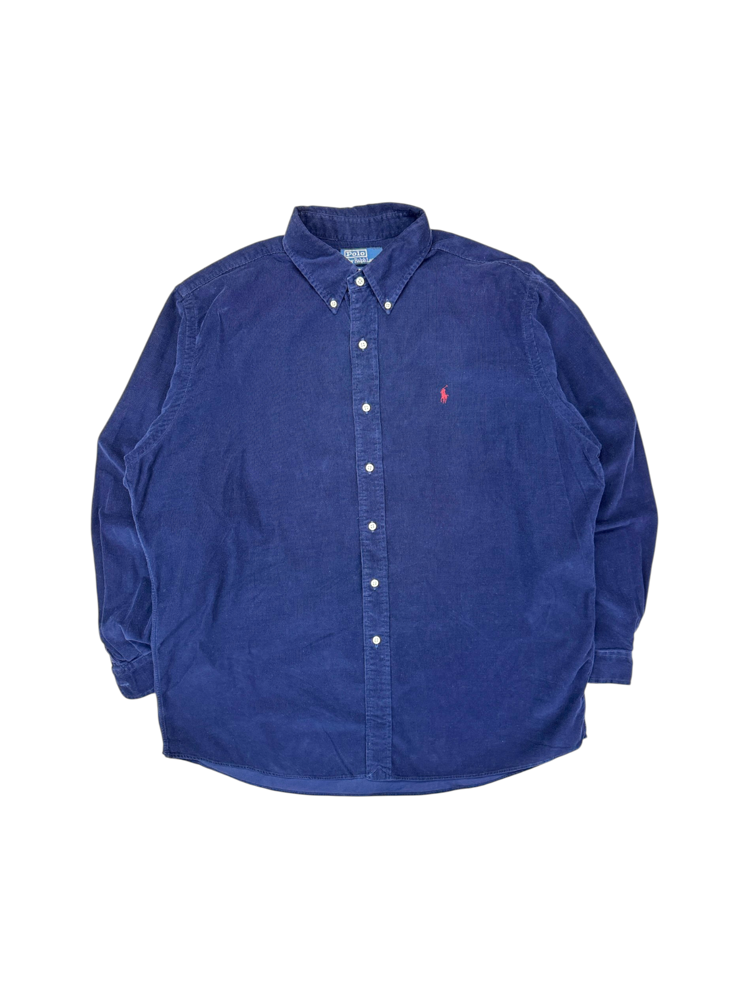 90s Ralph Lauren Kord Hemd Ellington Dunkelblau