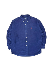 90s Ralph Lauren Kord Hemd Ellington Dunkelblau