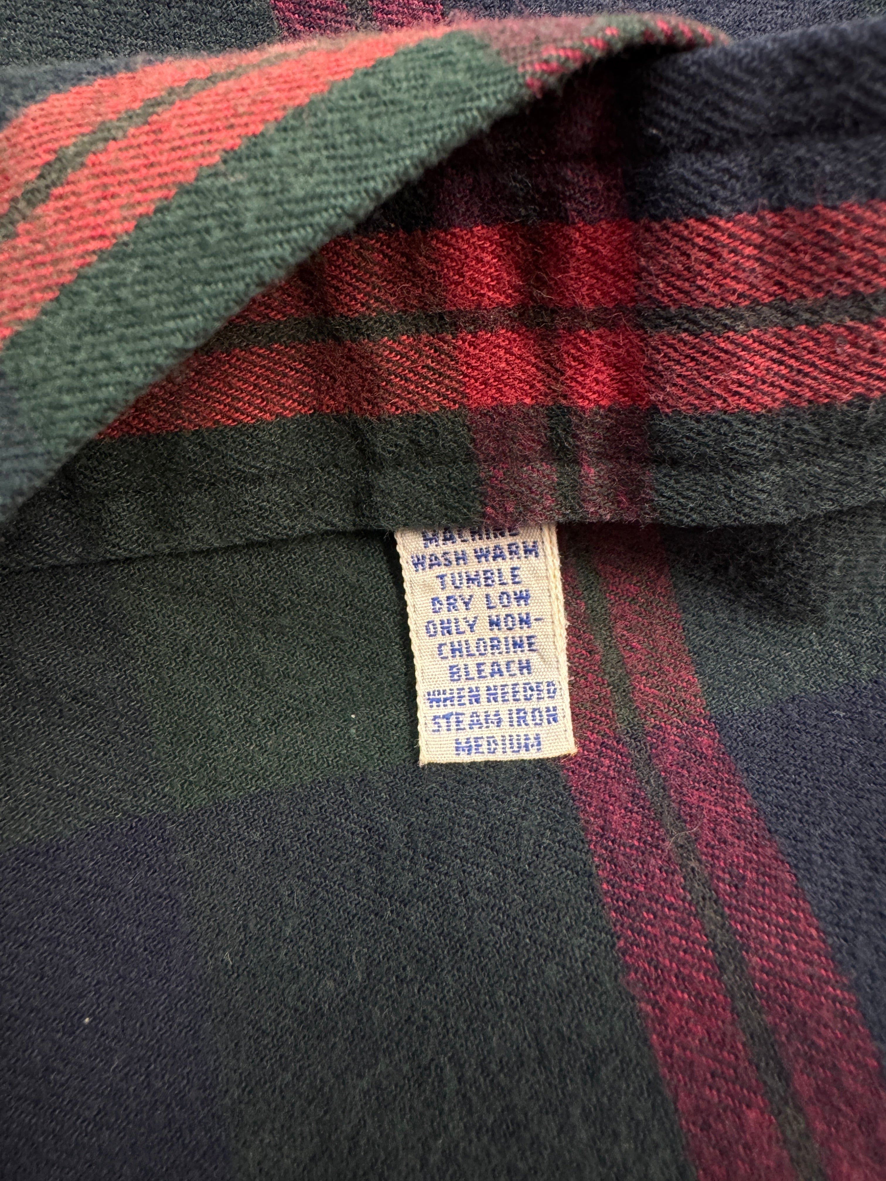 90s Ralph Lauren Button Down Hemd Tartan Check Ungetragen Blau Rot