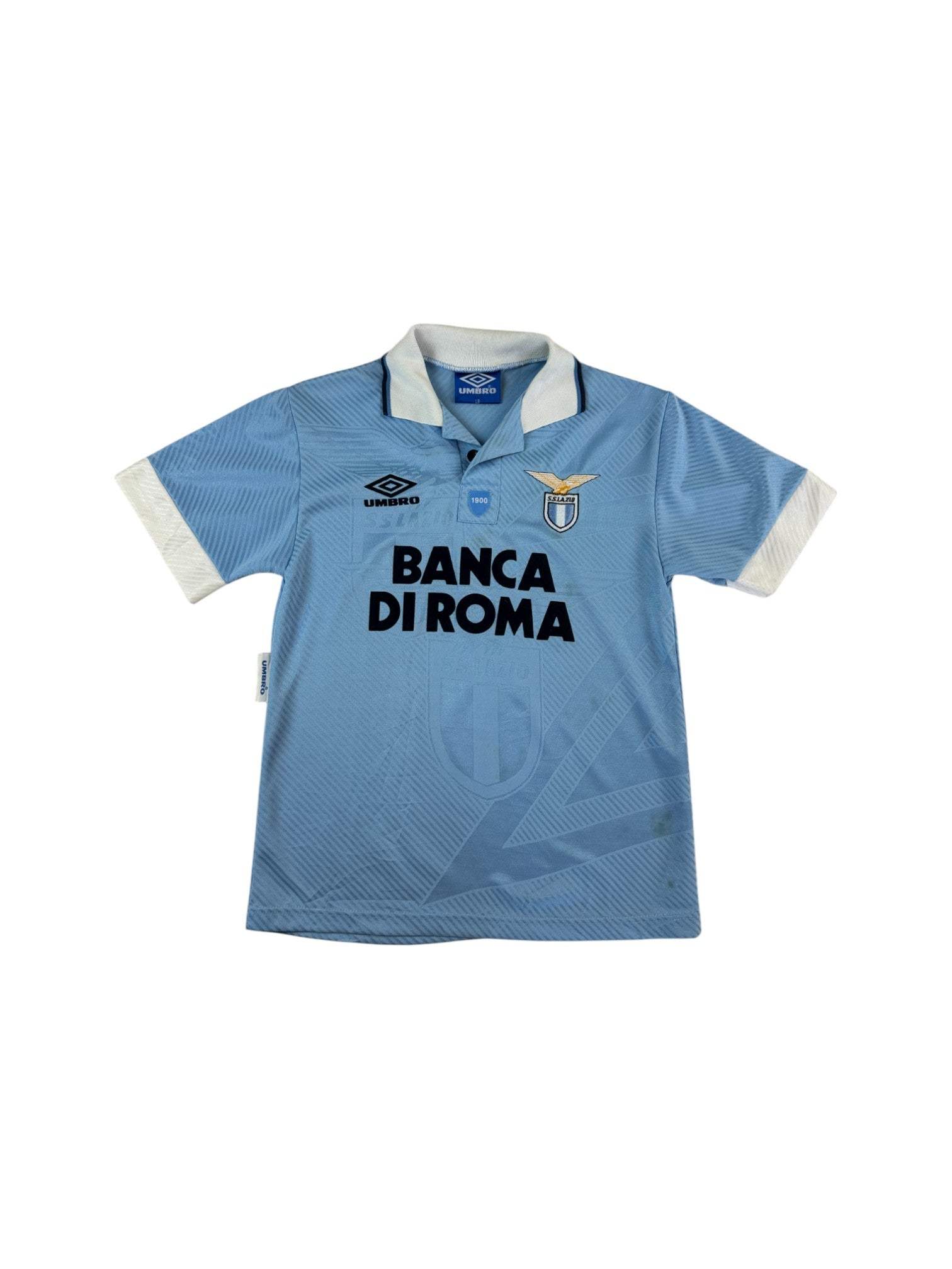 Vintage Umbro Trikot Lazio 1993/1995 Banca Di Roma Made In England Blau Large Boys