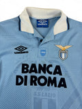 Vintage Umbro Trikot Lazio 1993/1995 Banca Di Roma Made In England Blau Large Boys