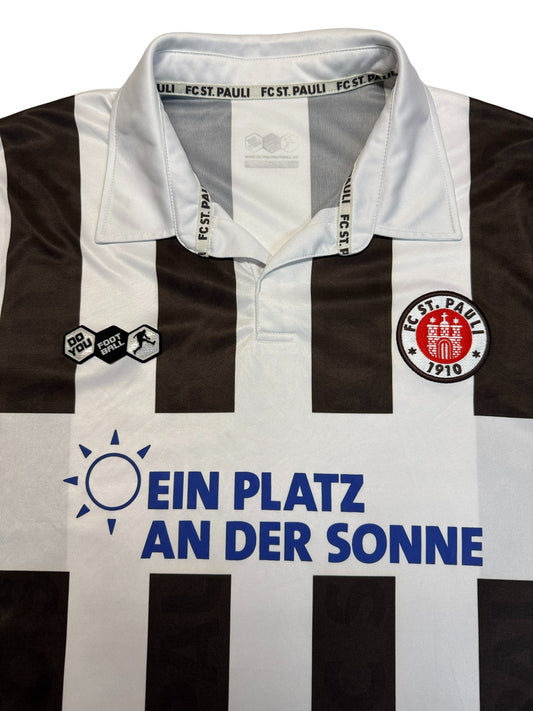 2011/12 DoYouFootball Trikot FC ST Pauli Home Platz An Der Sonne Weiß Braun L