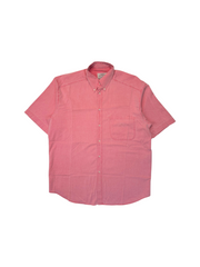 90s Armani Kurzarm Hemd Made In Italy Hellrot