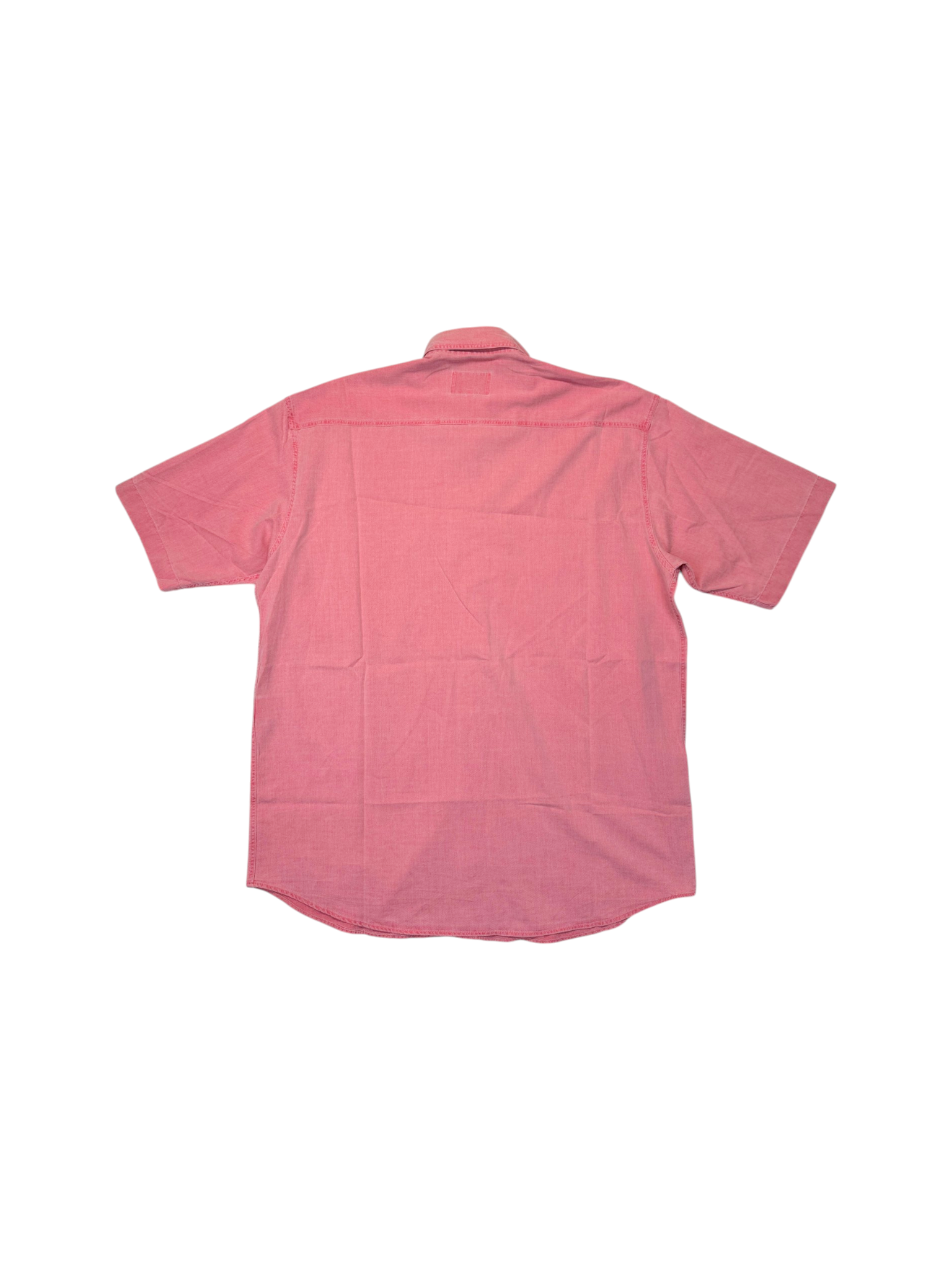 90s Armani Kurzarm Hemd Made In Italy Hellrot