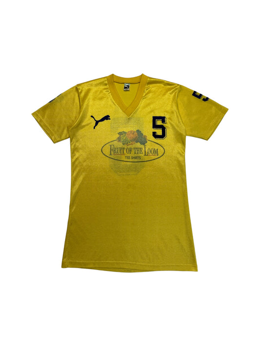 80s Puma Trikot Fruit Of The Loom #5 Roth Gelb 5-6 M