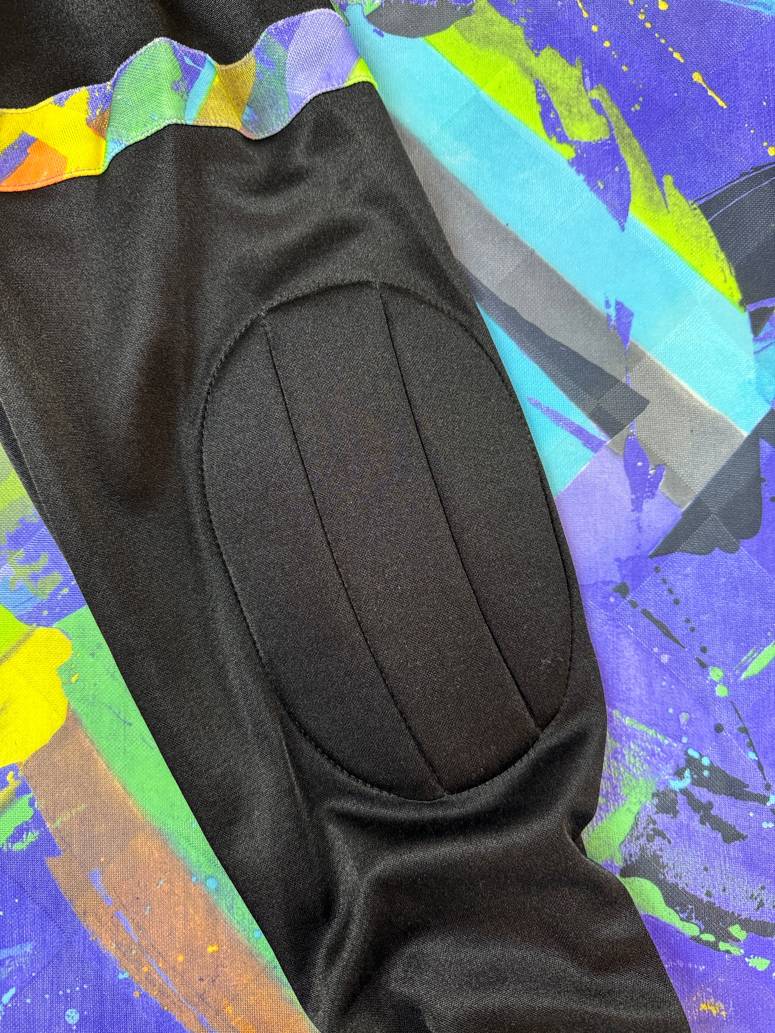 Vintage Meyba Trikot Langarm Torwart 80s Custom FC Barcelona Made In Spain Bunt Schwarz XL
