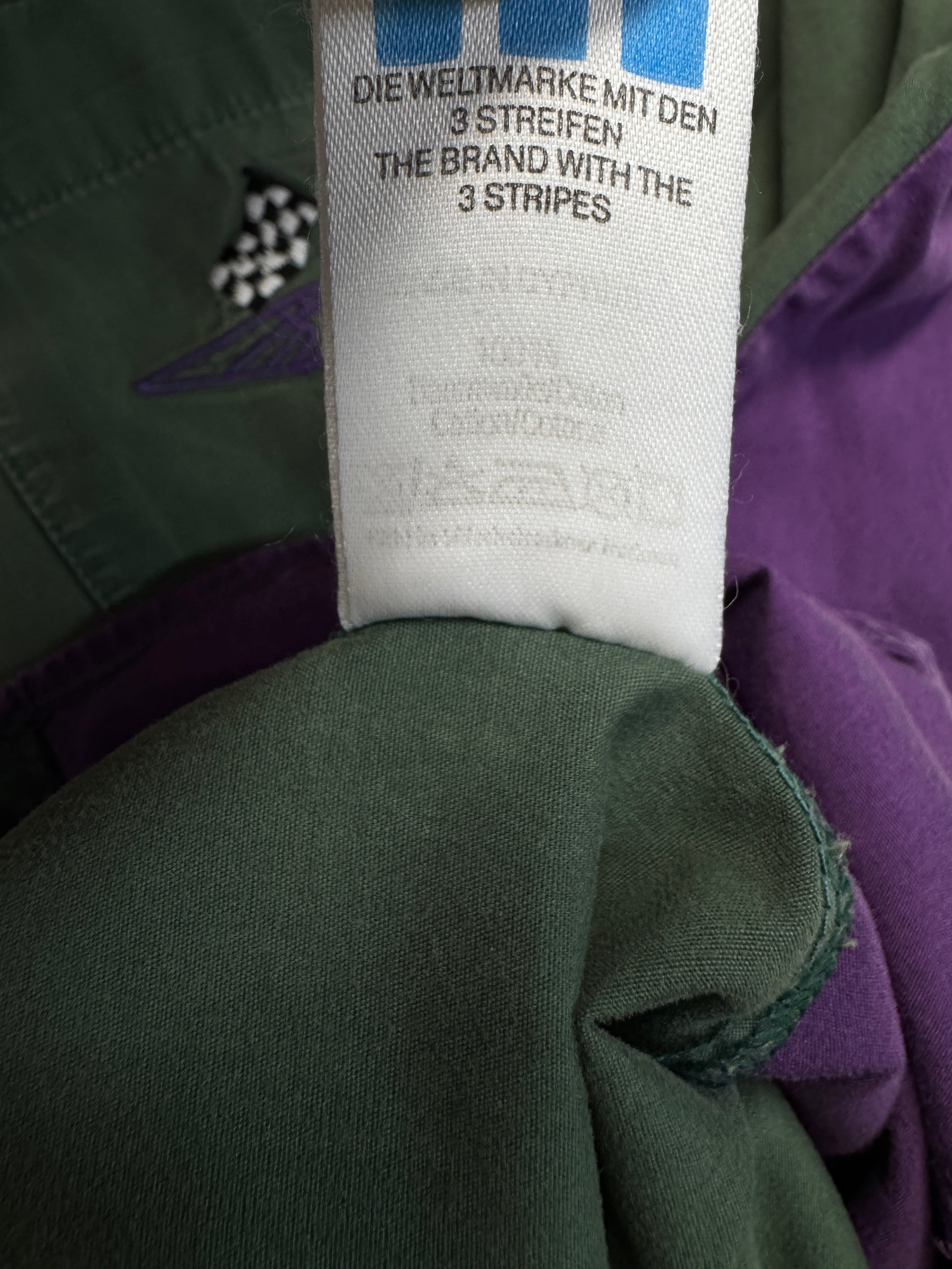 90s Faded Adidas Racing Hemd "Grand Prix" Lila Grün