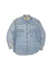 1992 Levis Jeanshemd Pearl Snap Blau