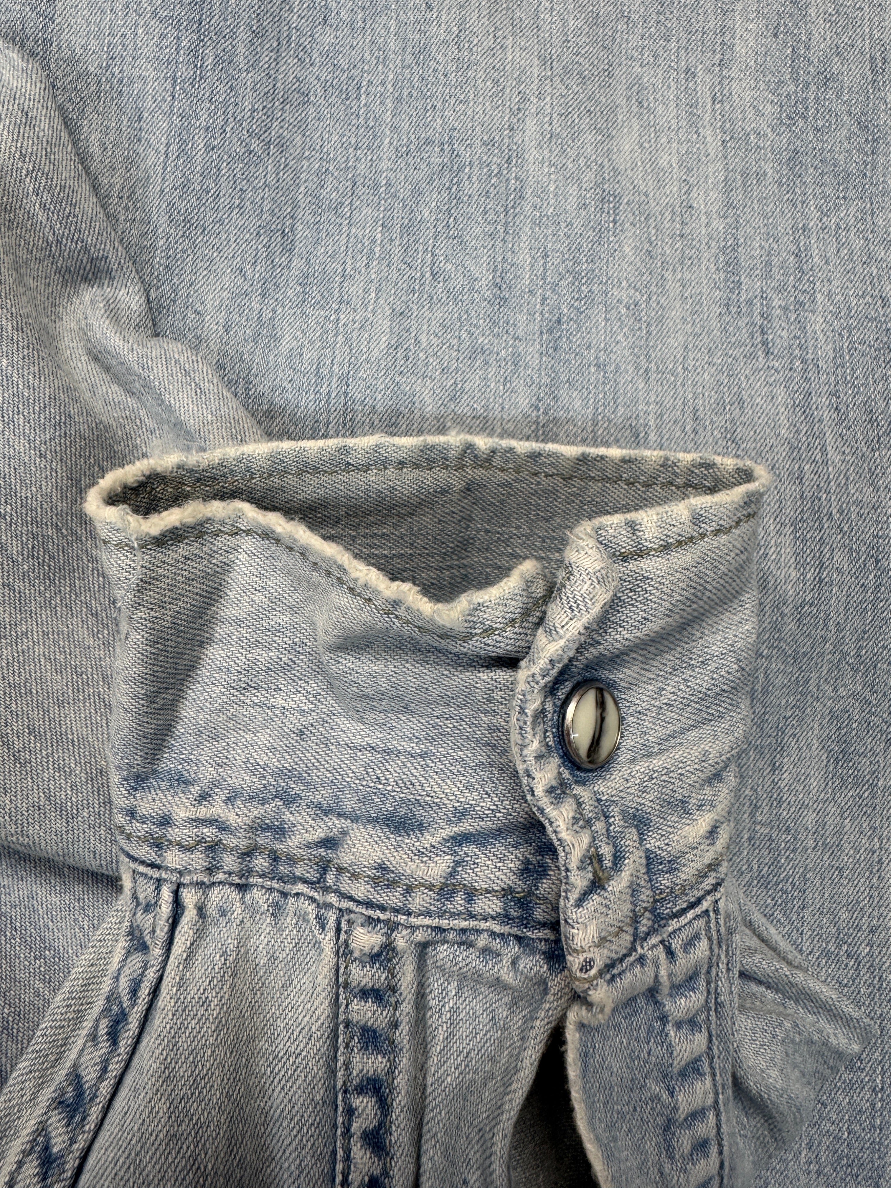 1992 Levis Jeanshemd Pearl Snap Blau