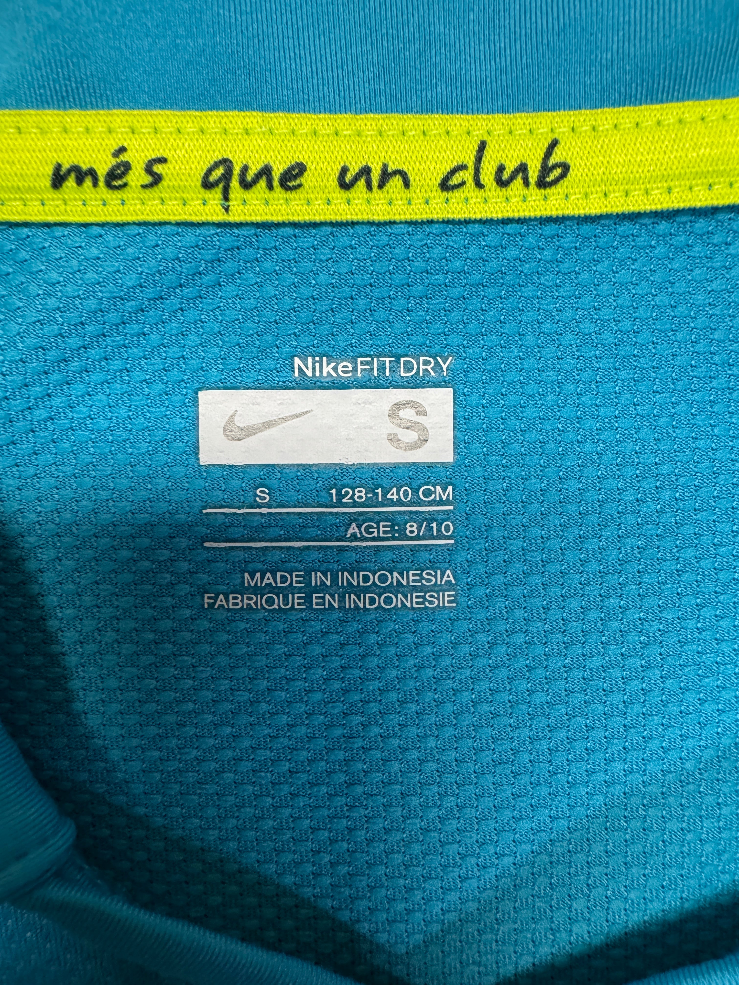 2007/08 Nike Trikot Barcelona Auswärts Türkis Hellblau Kids S