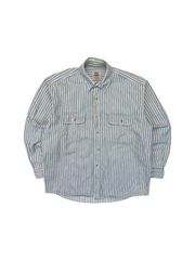 90s Levis Jeanshemd Hickory Stripe Schwarz Weiß