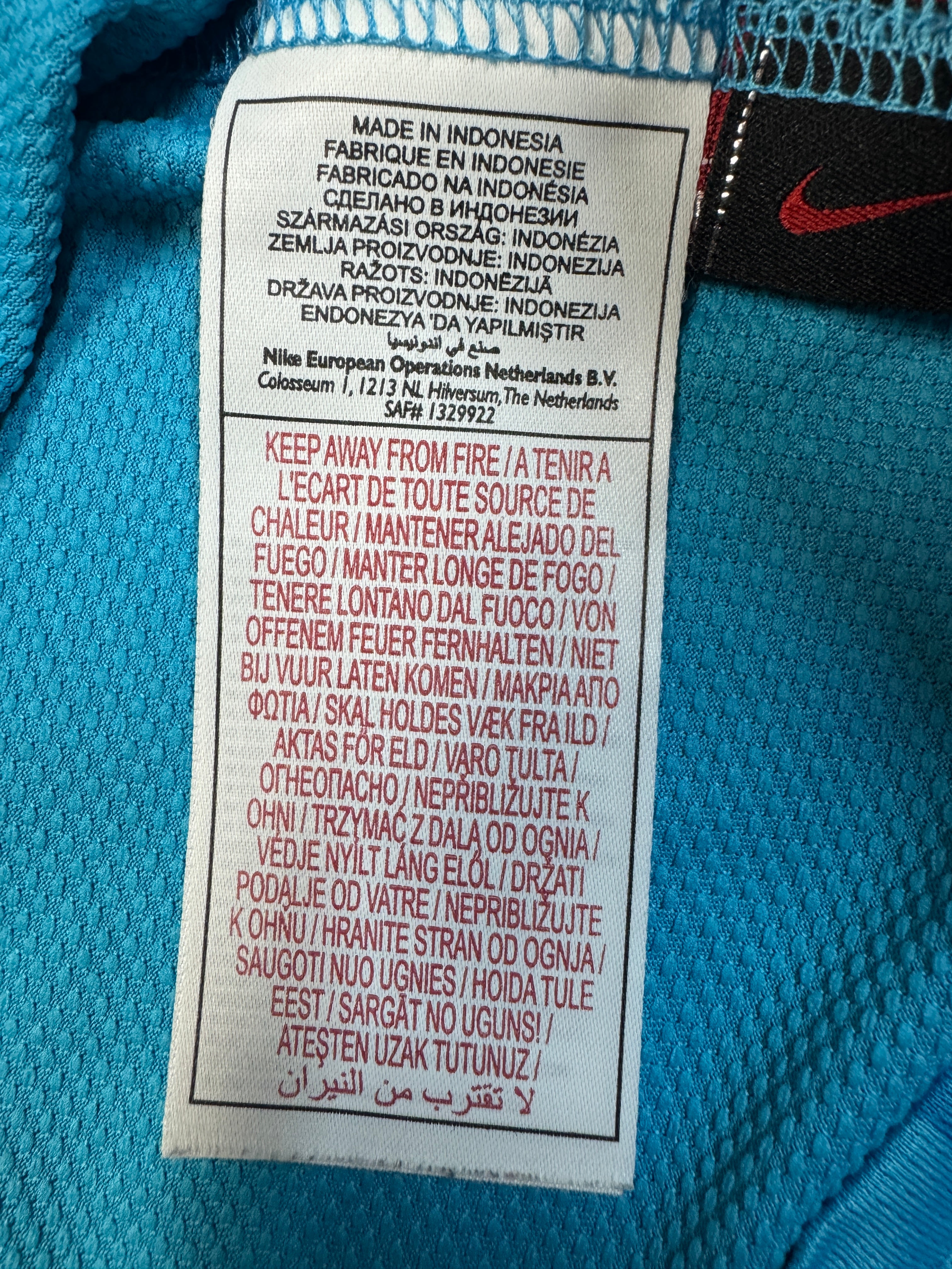 2007/08 Nike Trikot Barcelona Auswärts Türkis Hellblau Kids S