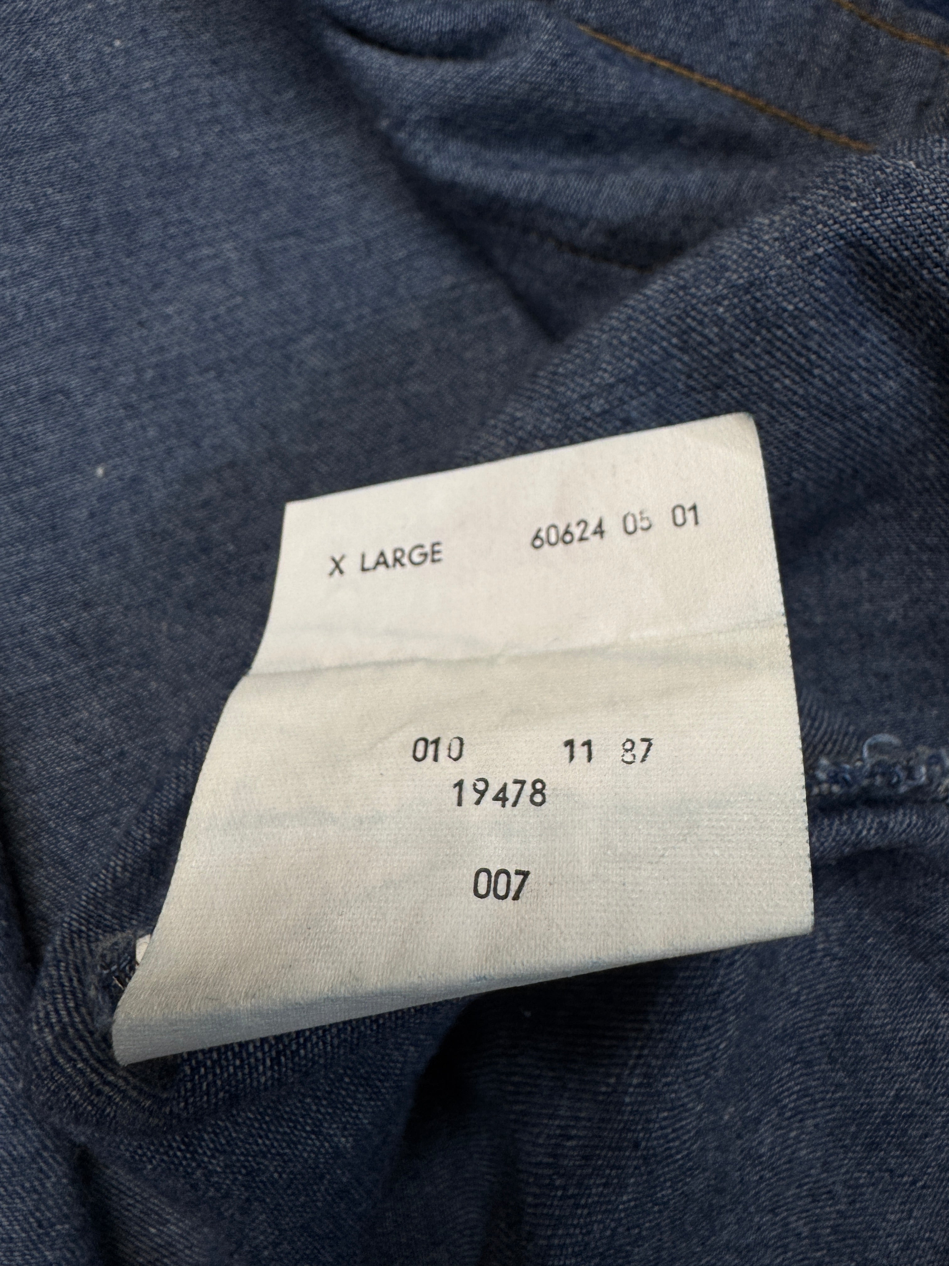 1987 Levis Jeanshemd Western Flap Pockets Dunkelblau