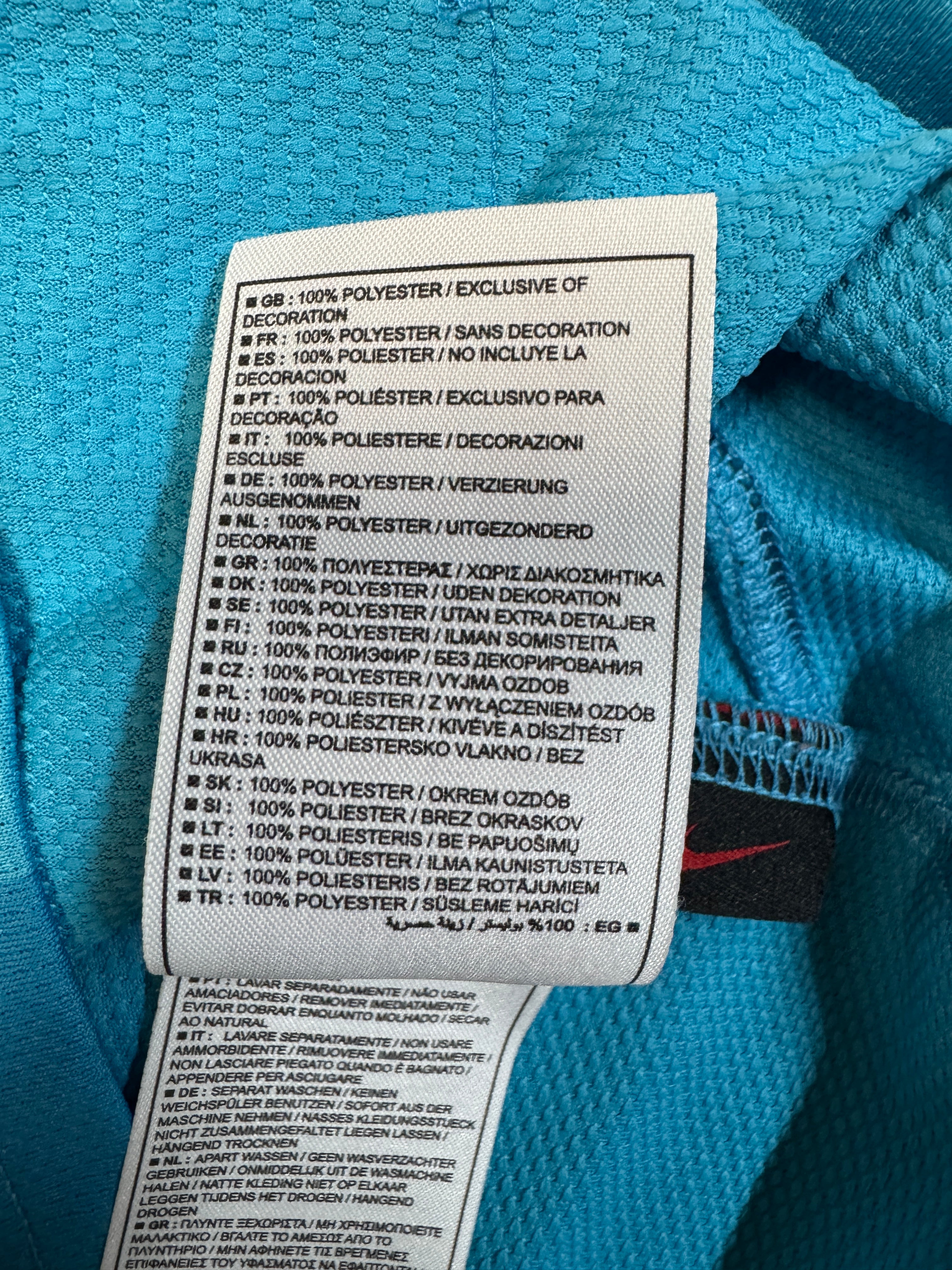 2007/08 Nike Trikot Barcelona Auswärts Türkis Hellblau Kids S
