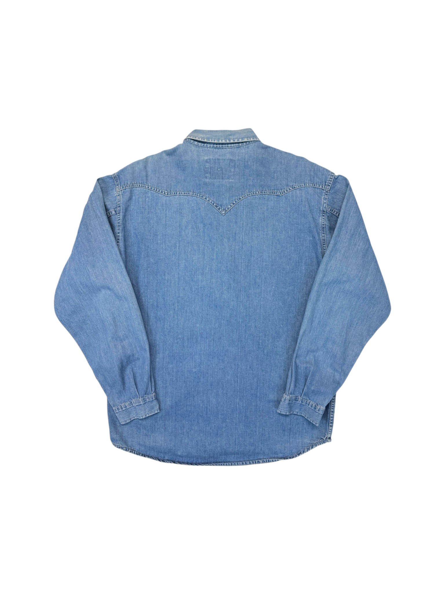 90s Levis Jeanshemd Pearl Snap Buttons Blau