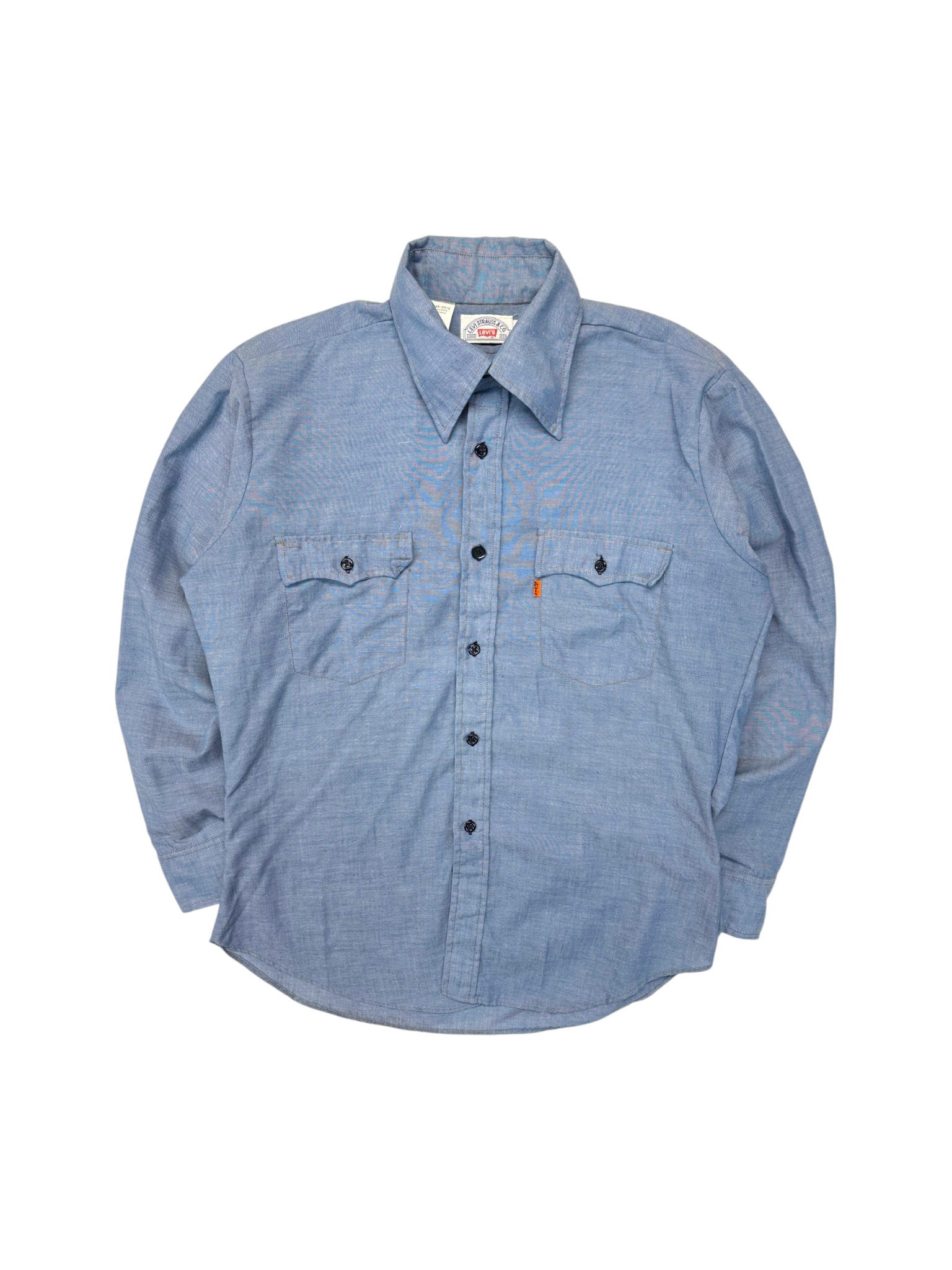 70s/80s Levi’s Chambray Western Hemd Made in USA Blau