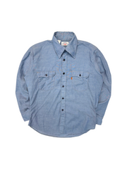 70s/80s Levi’s Chambray Western Hemd Made in USA Blau