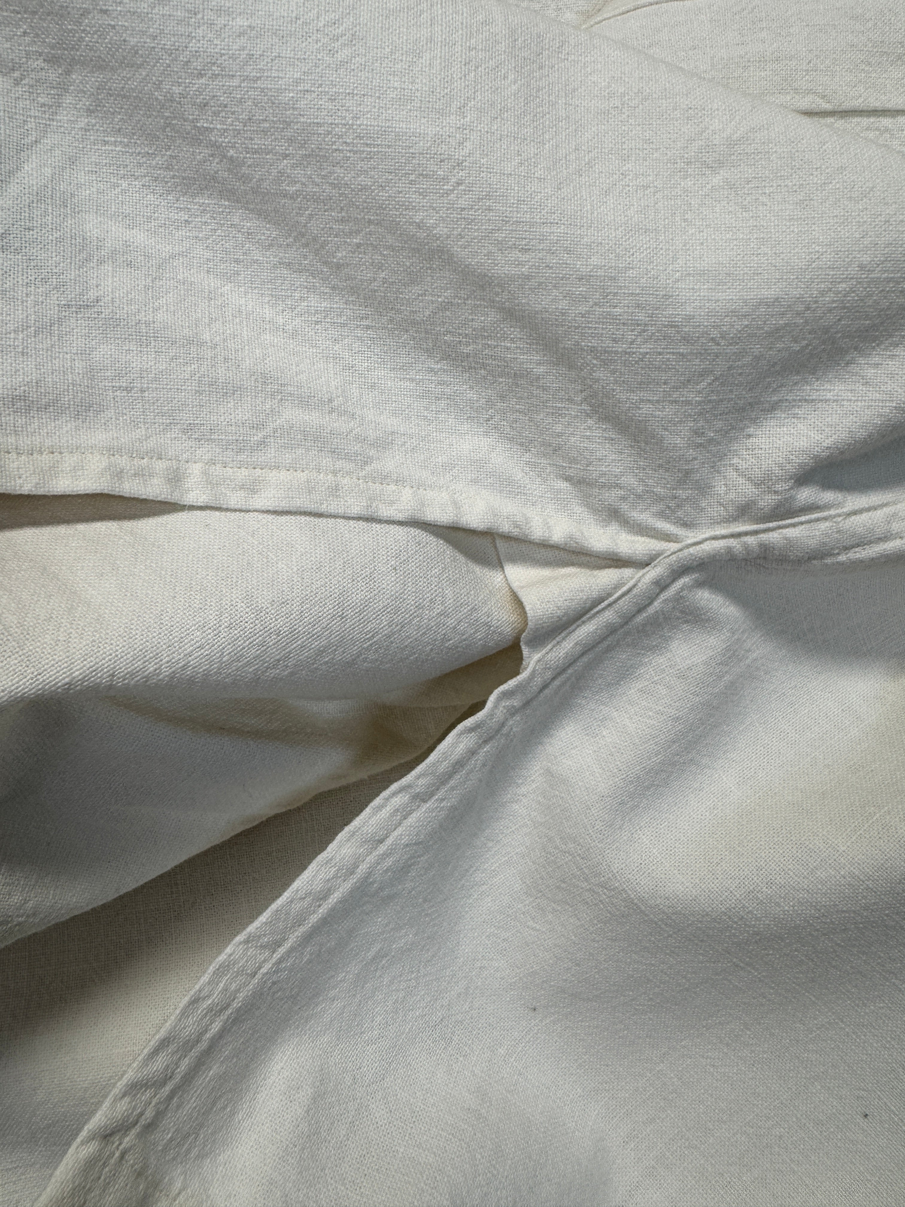90s Double RL Heavy Cotton Popover Hemd Weiß