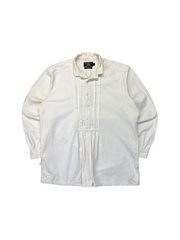 90s Double RL Heavy Cotton Popover Hemd Weiß