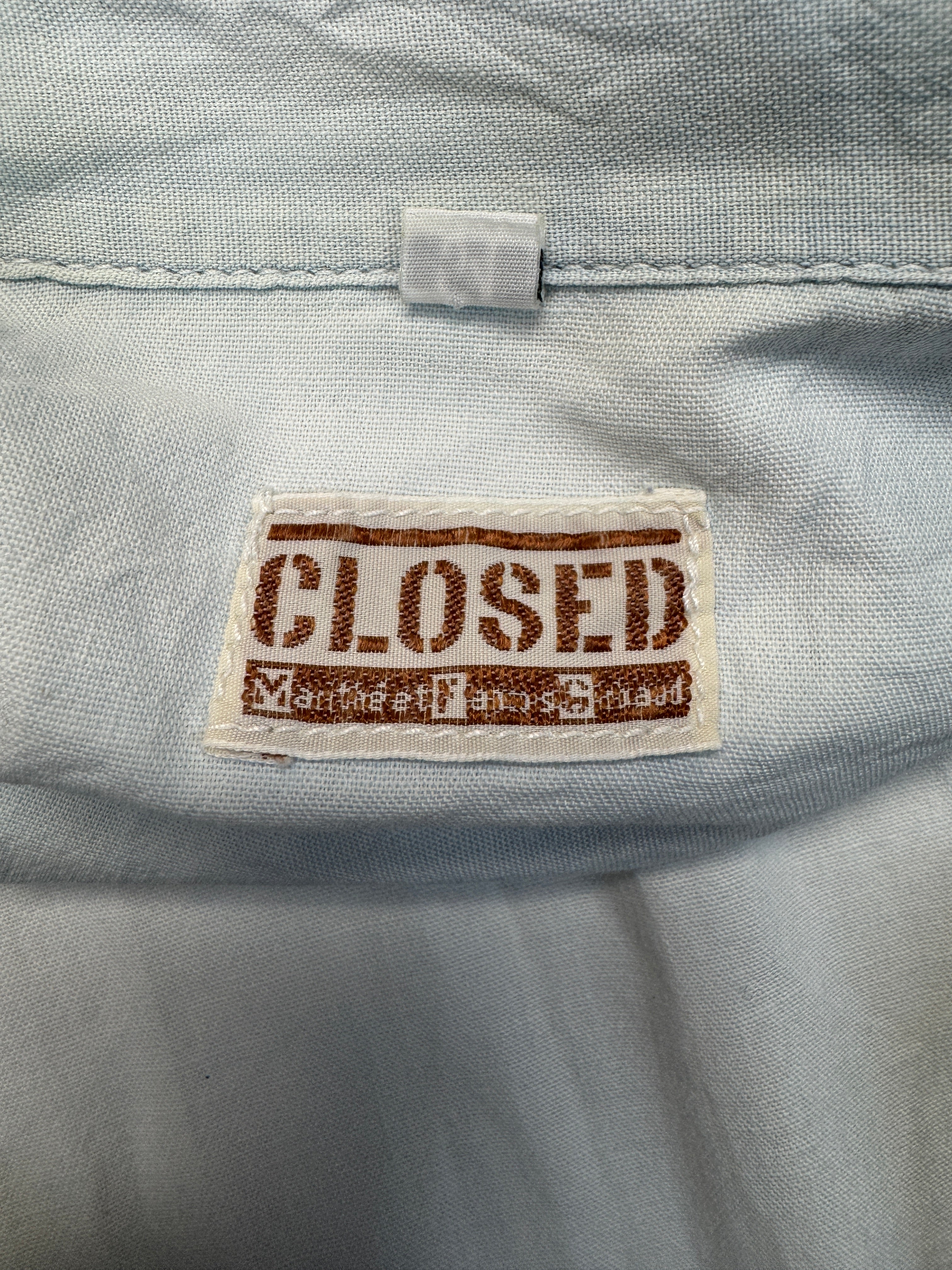 80s Marithe Francois Girbaud x Closed Large Front Pocket Workshirt Blau