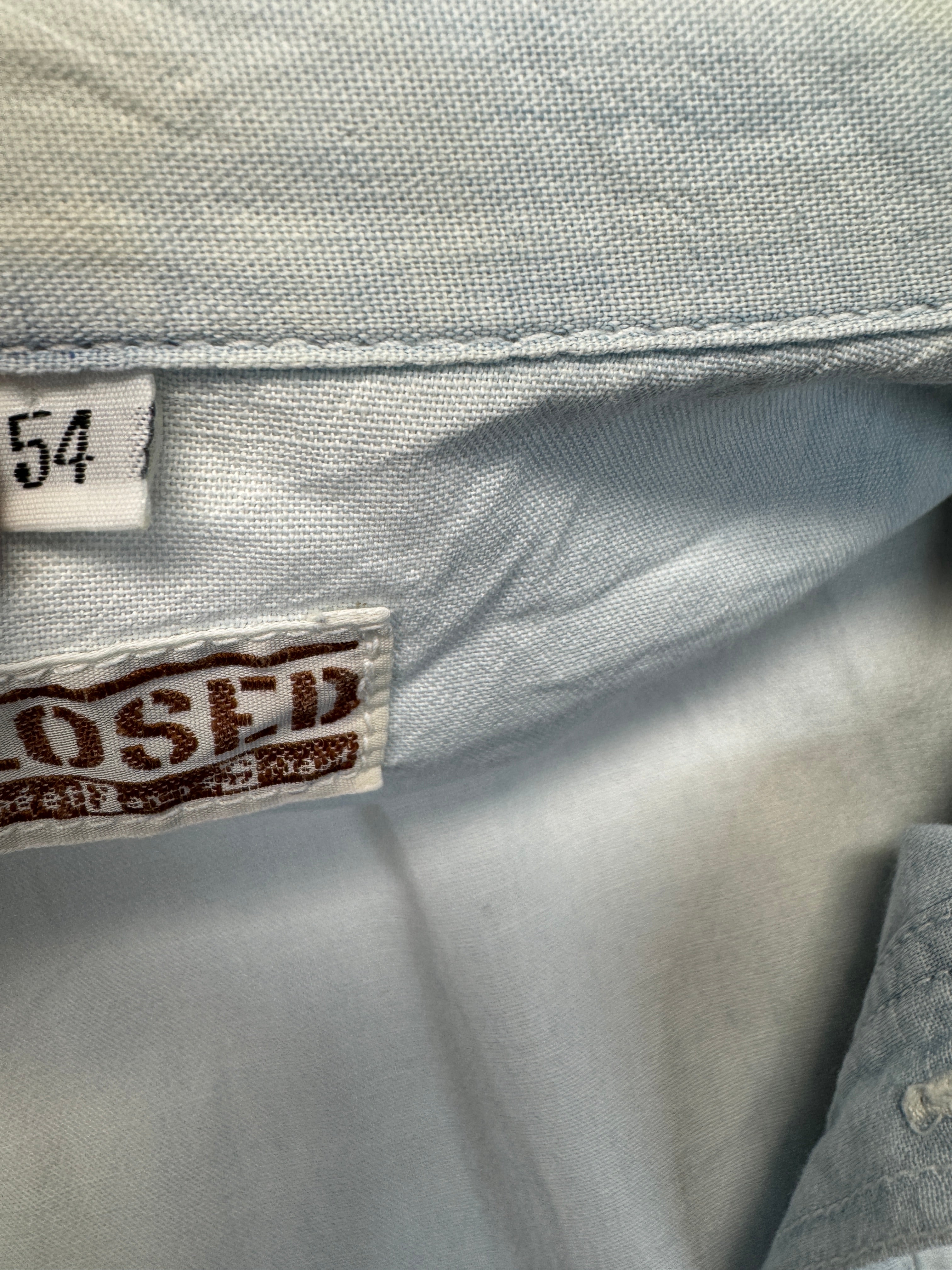 80s Marithe Francois Girbaud x Closed Large Front Pocket Workshirt Blau