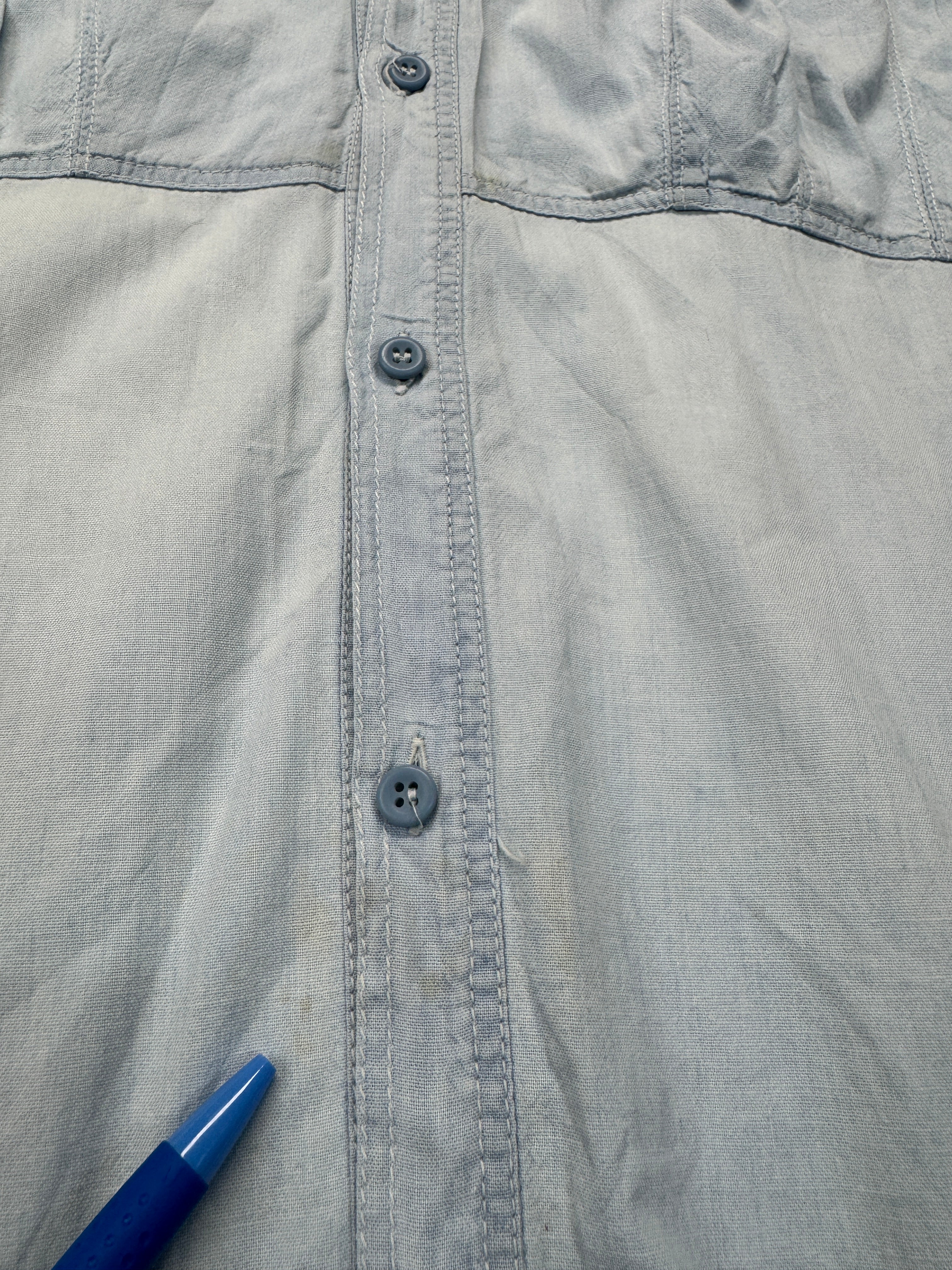80s Marithe Francois Girbaud x Closed Large Front Pocket Workshirt Blau