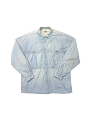 80s Marithe Francois Girbaud x Closed Large Front Pocket Workshirt Blau
