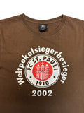 2002 St. Pauli Shirt Pauli vs. Bayern "Weltpokalsiegerbesieger" Braun S