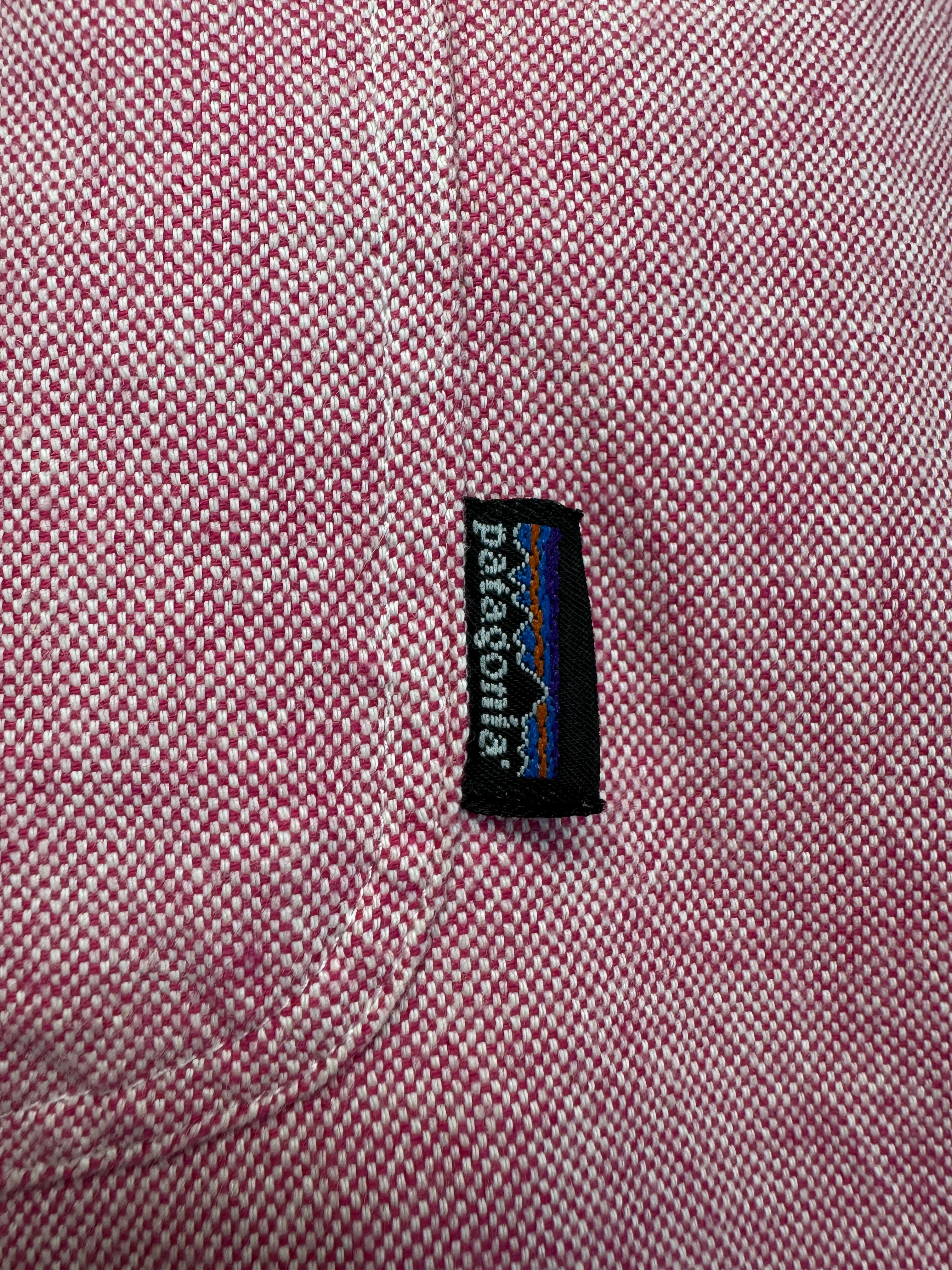 90s Patagonia Button Down Work Hemd Made In Portugal Hellrot