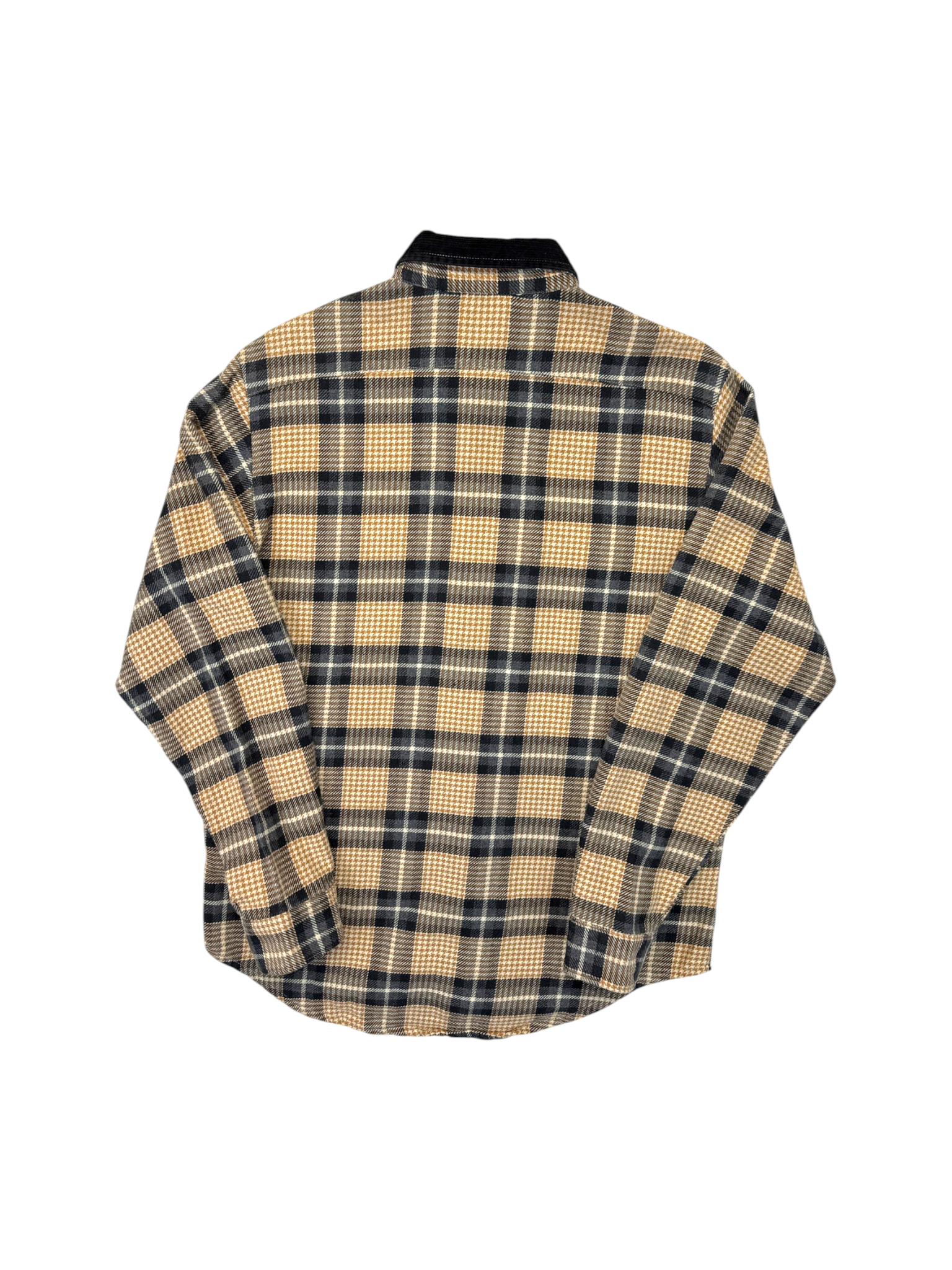 90s Schott Flanellhemd Braun Schwarz