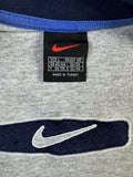 Vintage Nike Ringer Shirt Late 90s Gesticktes Logo Grau L